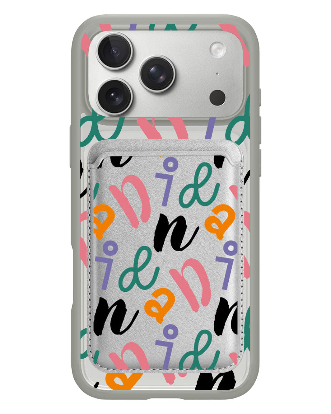 iPhone Magnetic Wallet Case - Playful Monogram 3.0