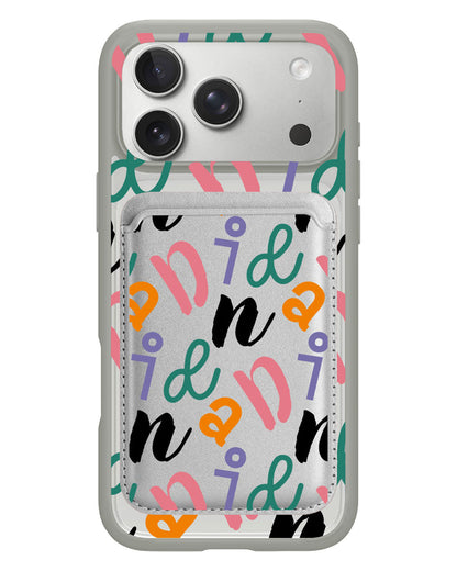 iPhone Magnetic Wallet Case - Playful Monogram 3.0