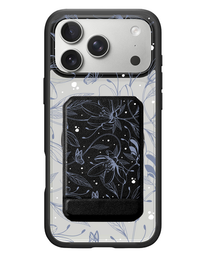 iPhone Magnetic Multifold Wallet - Sketchy Flower & Butterfly 2.0