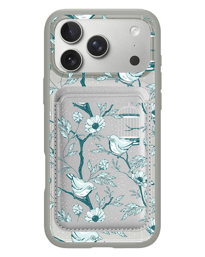 iPhone Magnetic Wallet Case - Lovebird Monochrome 6.0