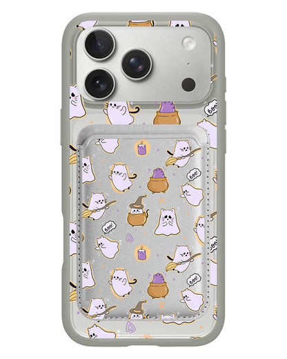 iPhone Magnetic Wallet Case - Spooky Cat