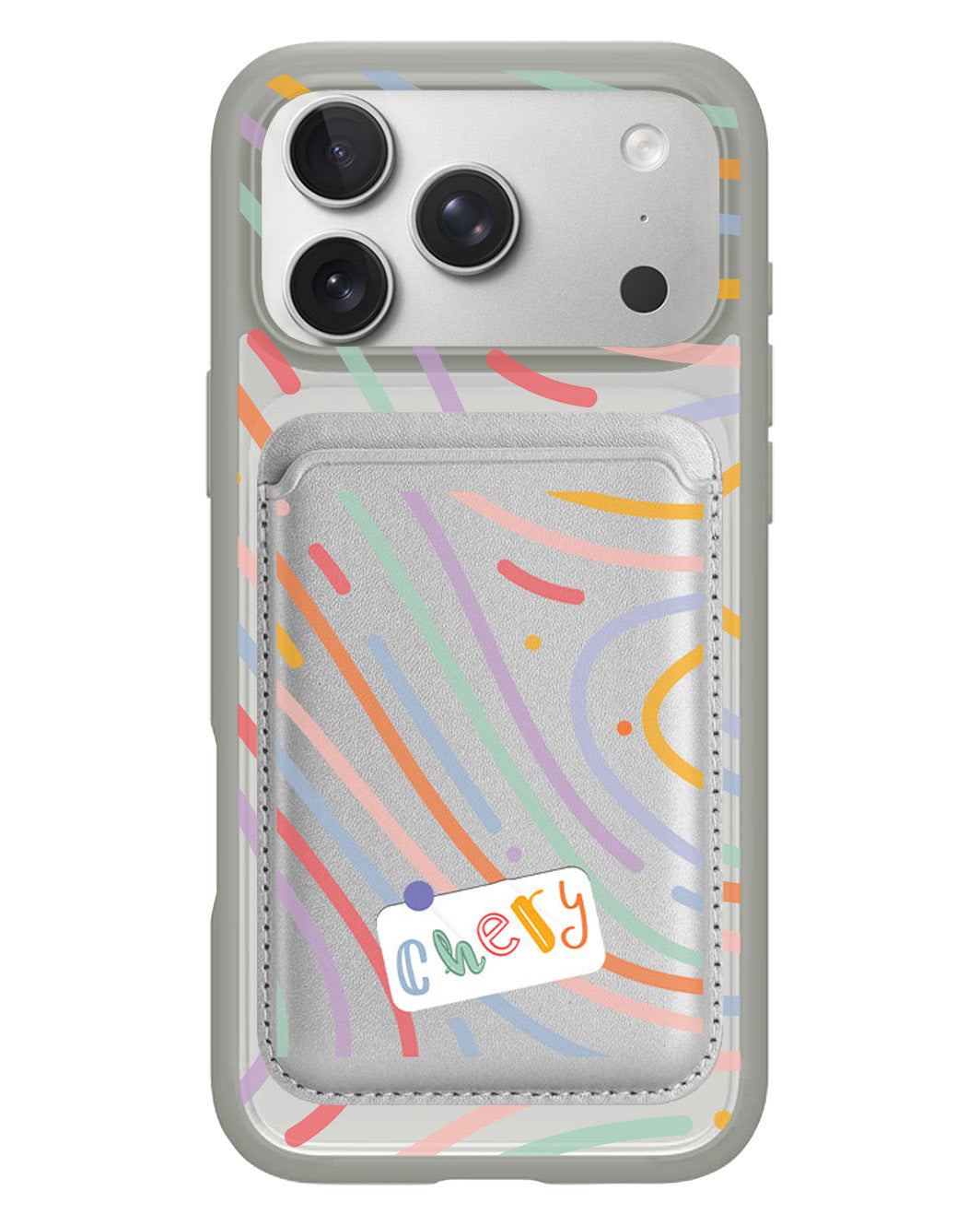 iPhone Magnetic Wallet Case - Doodle Monogram 2.0