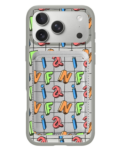 iPhone Magnetic Wallet Case - Playful Monogram