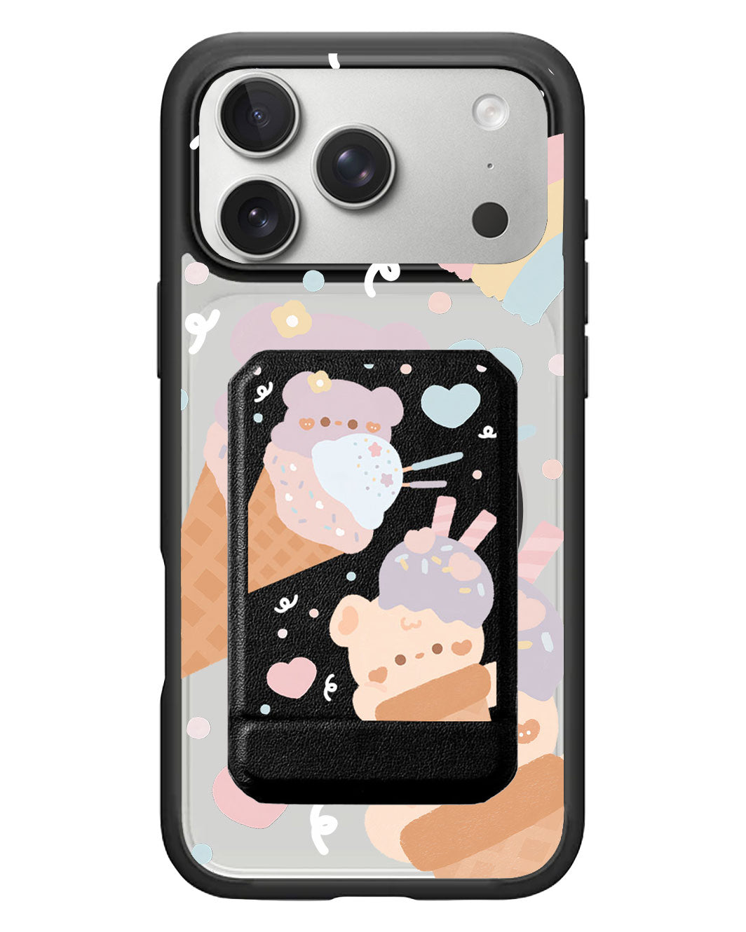 iPhone Magnetic Multifold Wallet - Ice Cream for Teddy