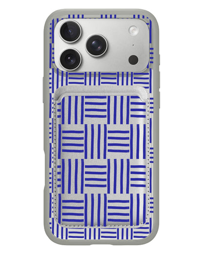iPhone Magnetic Wallet Case - Naval Checkered