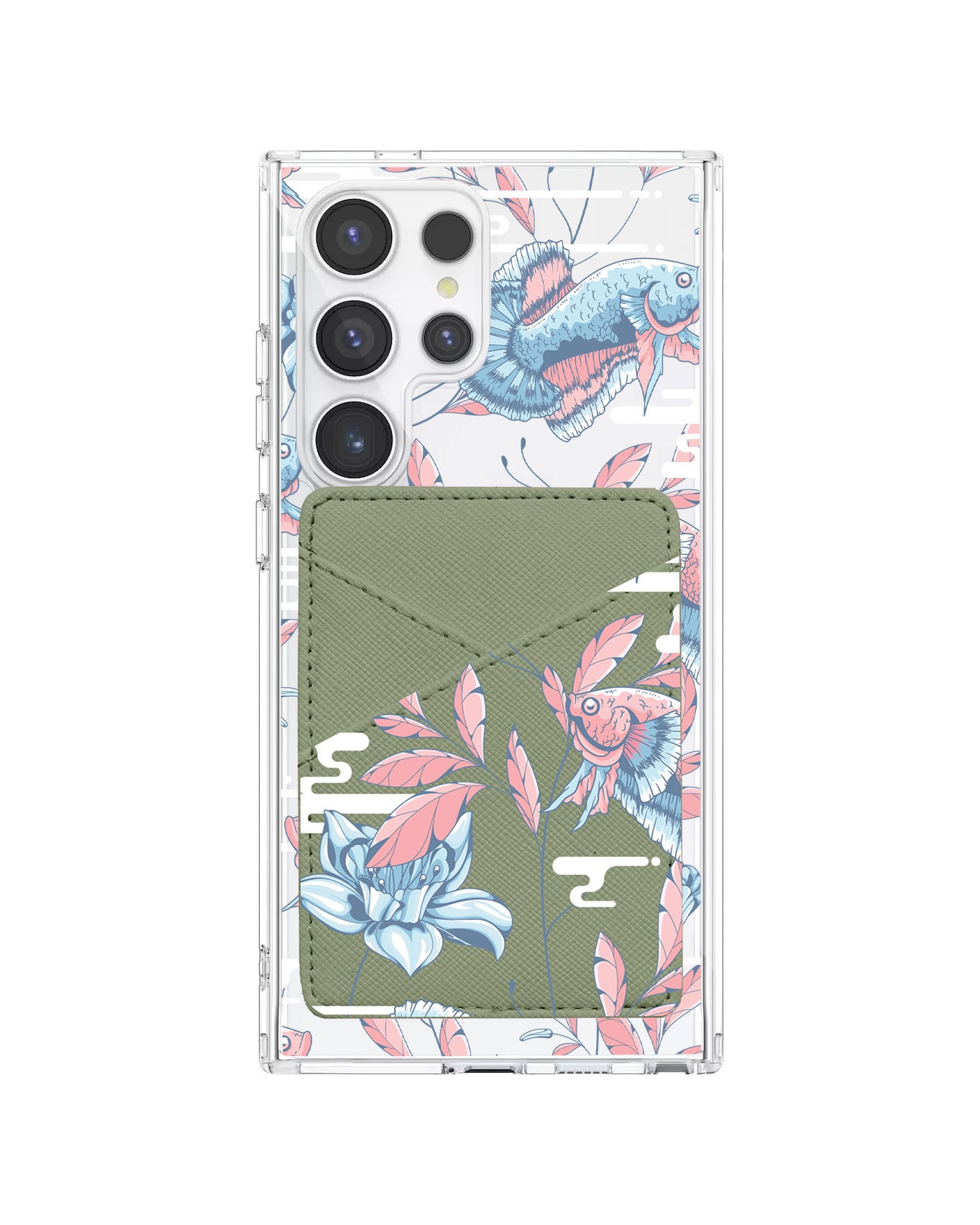 Android Phone Wallet Case - Fish & Floral 3.0