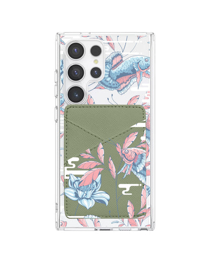 Android Phone Wallet Case - Fish & Floral 3.0