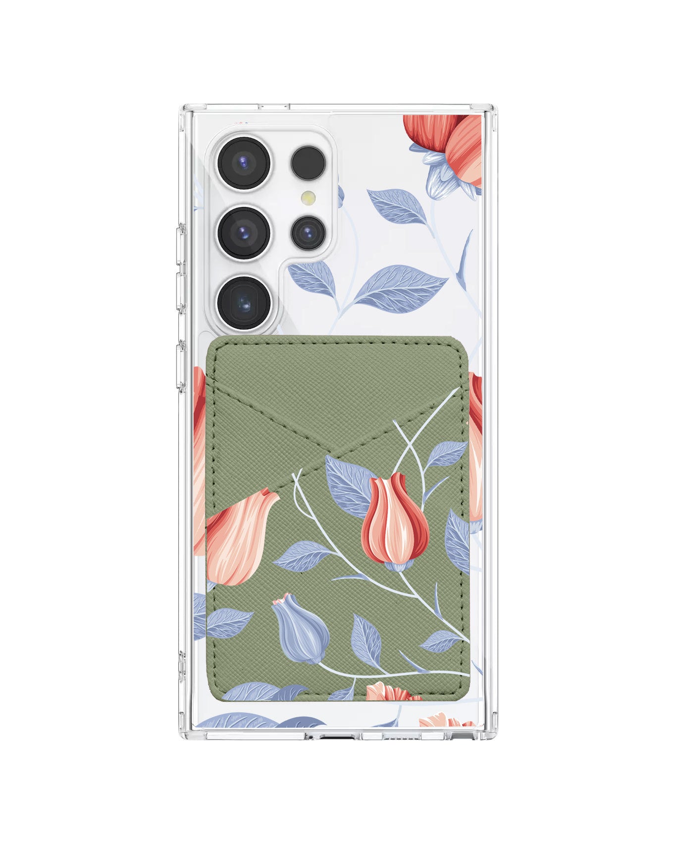 Android Phone Wallet Case - Red Tulip