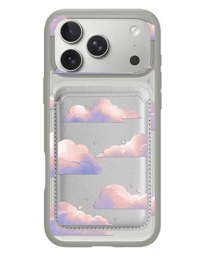 iPhone Magnetic Wallet Case - Pastel Clouds