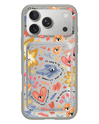 iPhone Magnetic Wallet Case - Abstract Lovers