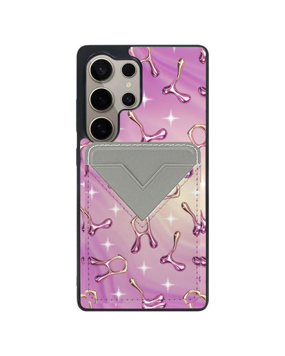 Android Avant Wallet Case - Chrome Monogram 3.0