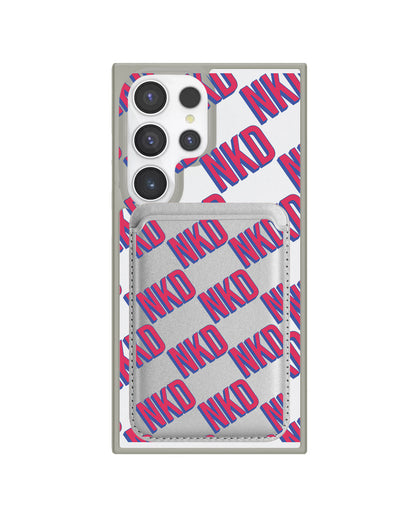 Android Magnetic Wallet Case - Diagonal Initial Monogram 2.0