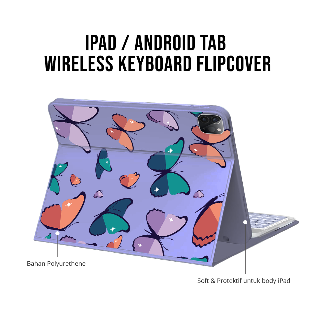 iPad / Android Tab Wireless Keyboard Flipcover - Azalea