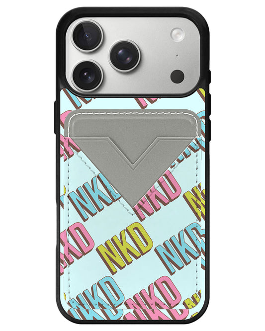iPhone Avant Wallet Case - Diagonal Initial Monogram 3.0
