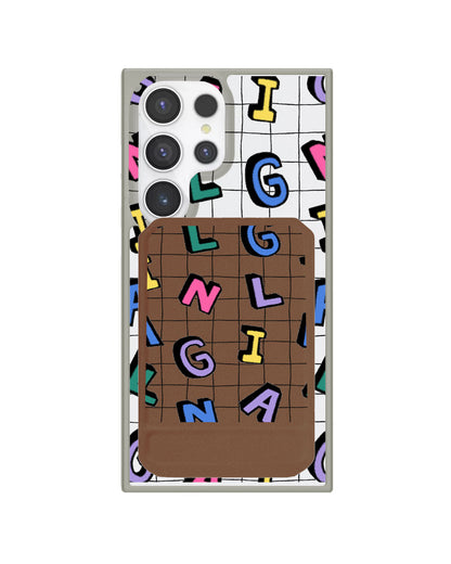 Android Magnetic Multifold Wallet - Playful Monogram 2.0