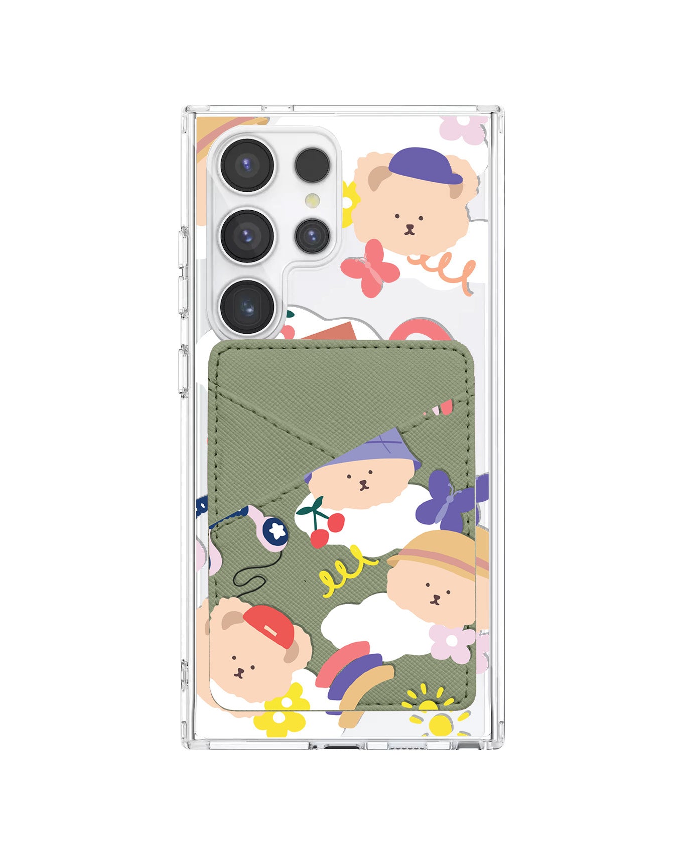Android Phone Wallet Case - Bear in Style