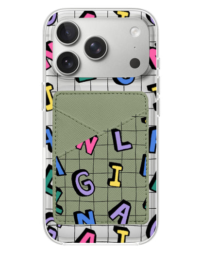 iPhone Phone Wallet Case - Playful Monogram 2.0