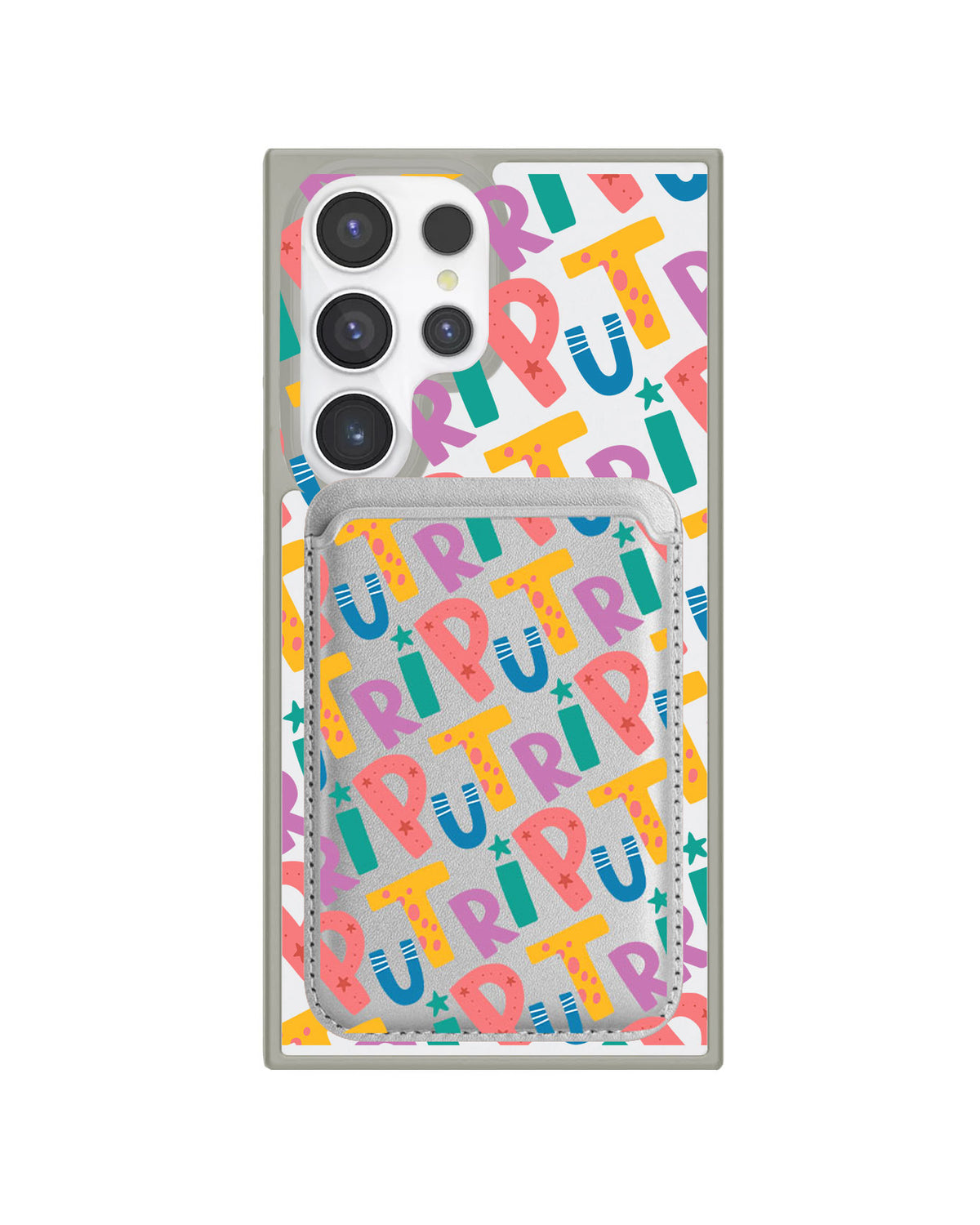 Android Magnetic Wallet Case - Playful Monogram 4.0