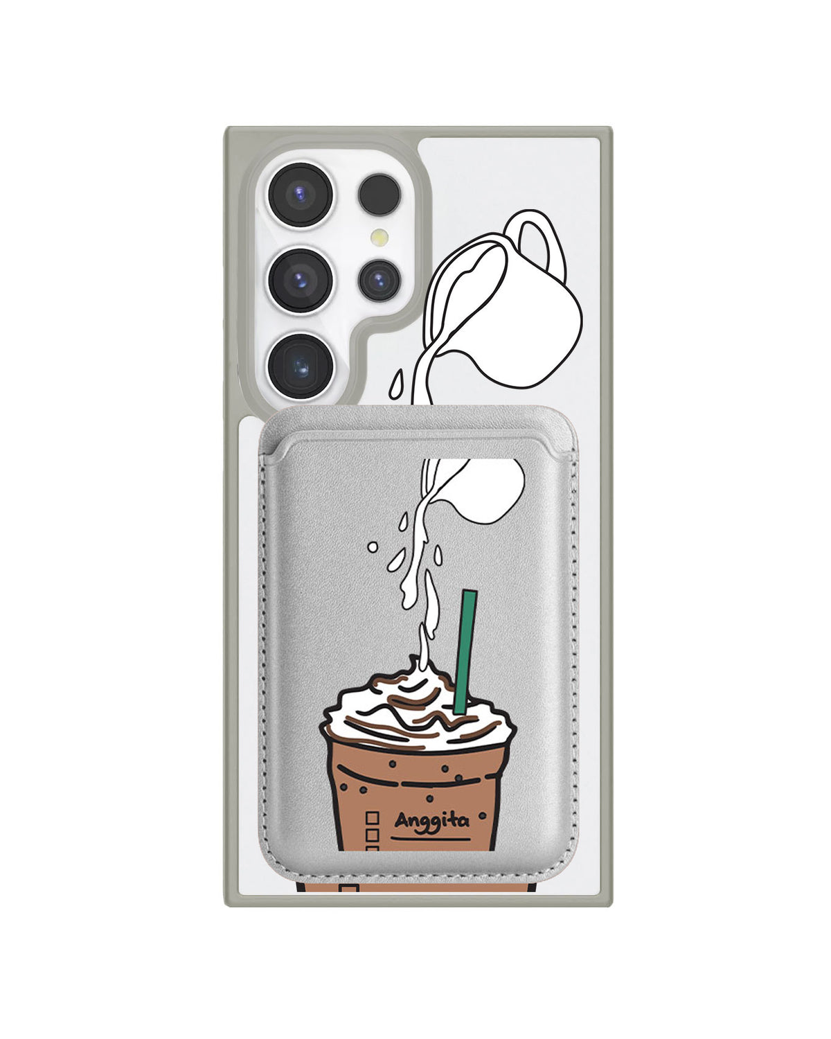 Android Magnetic Wallet Case - Frappe Coffeee