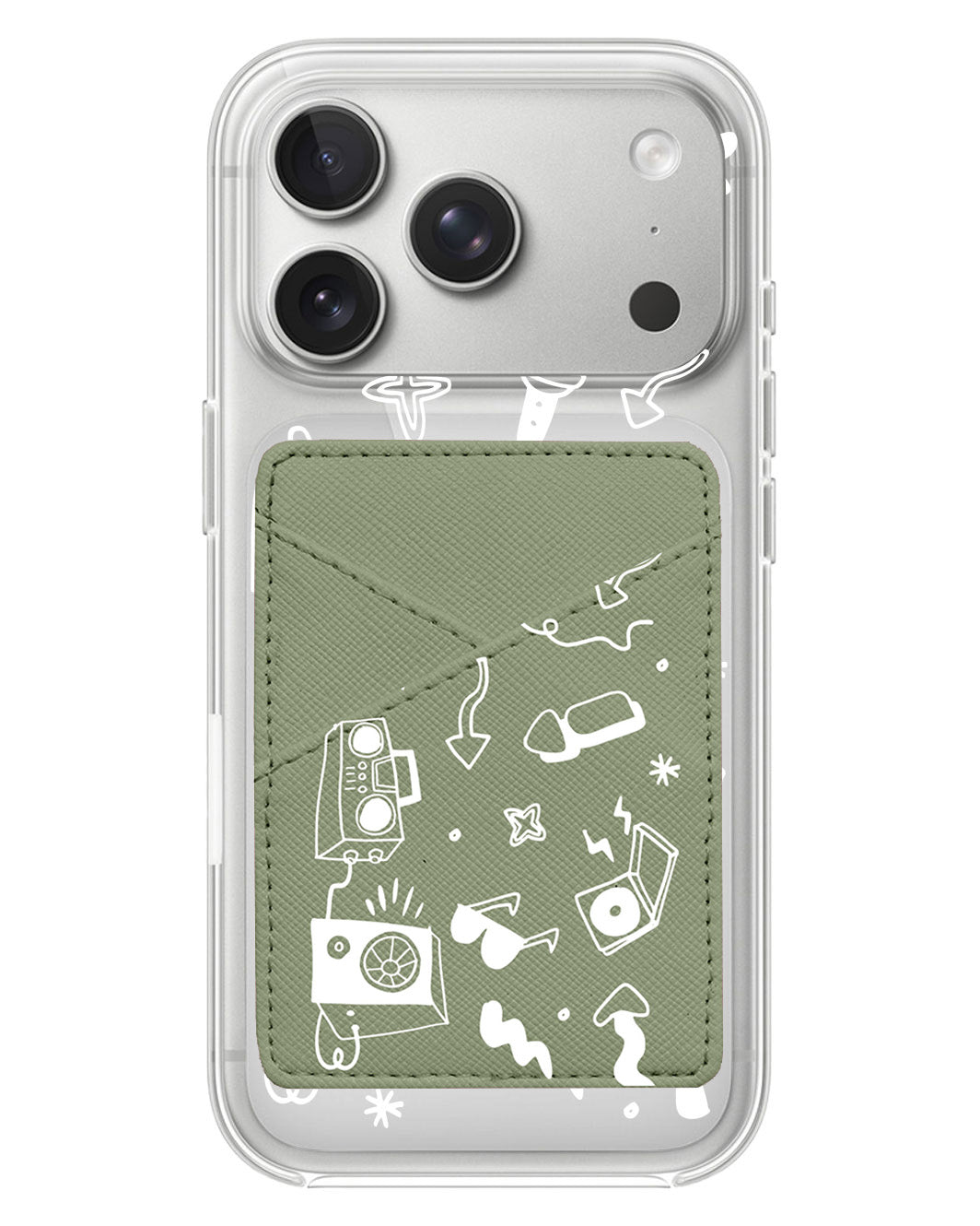 iPhone Phone Wallet Case - Rock N Roll White