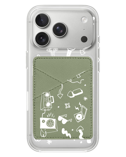 iPhone Phone Wallet Case - Rock N Roll White