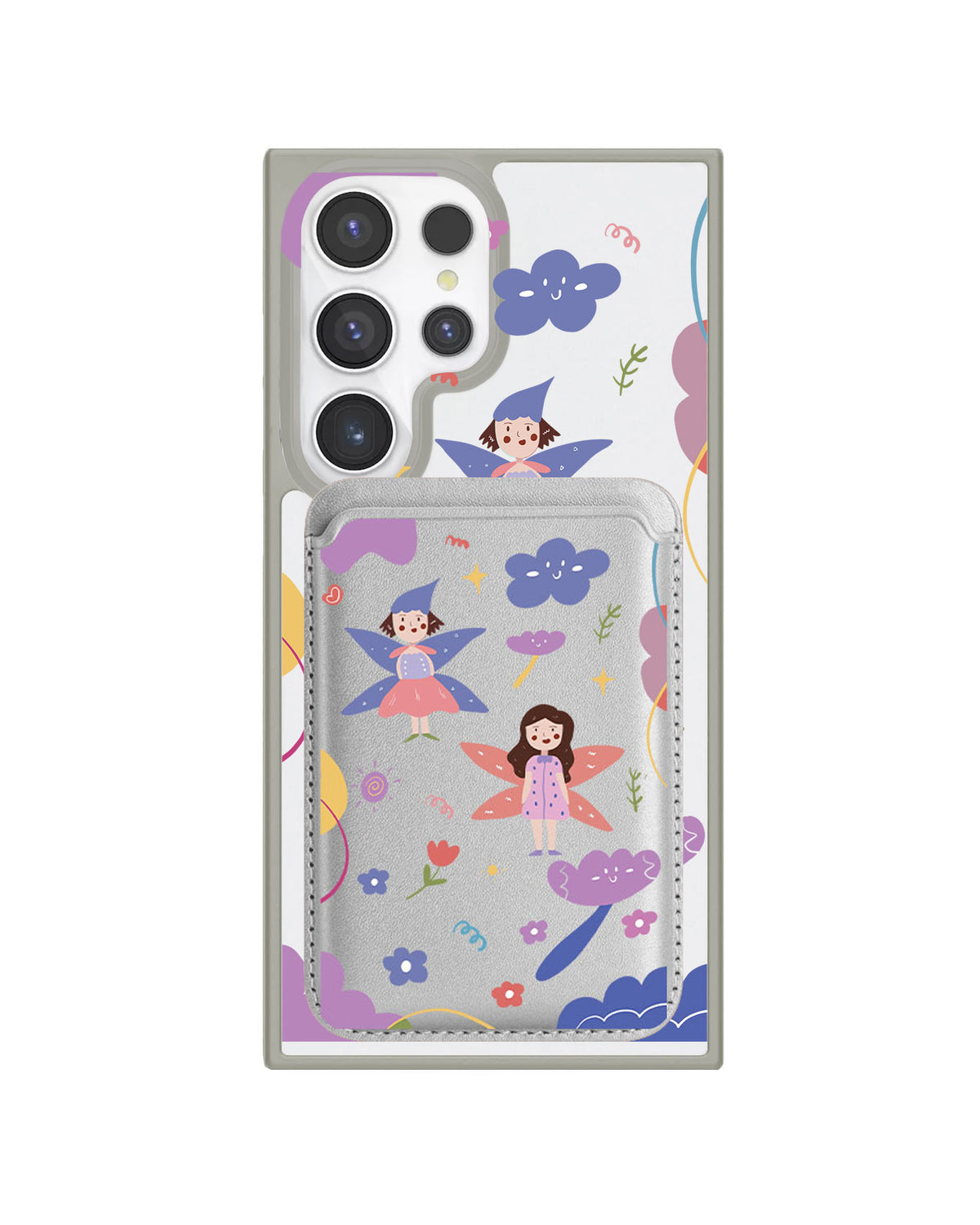Android Magnetic Wallet Case - Fairy Pattern