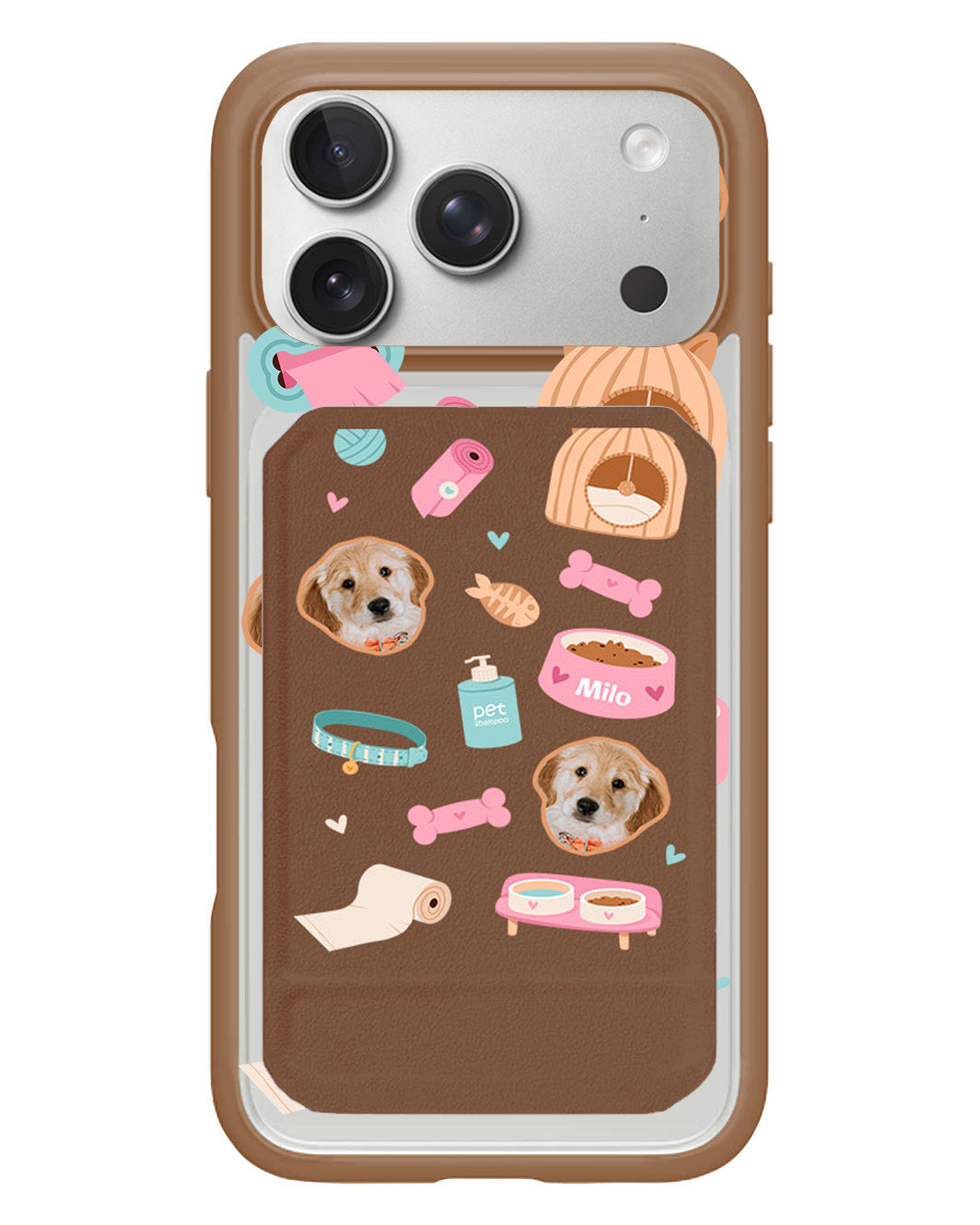 iPhone Magnetic Multifold Wallet - Pet Grid Puppy Life