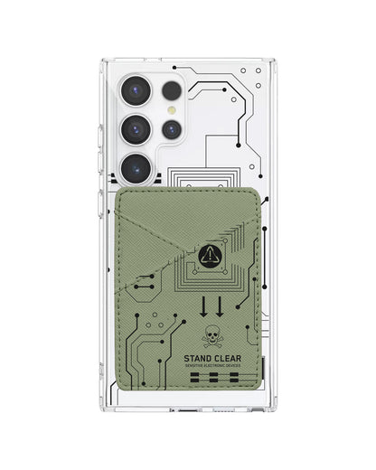 Android Phone Wallet Case - Circuit Black