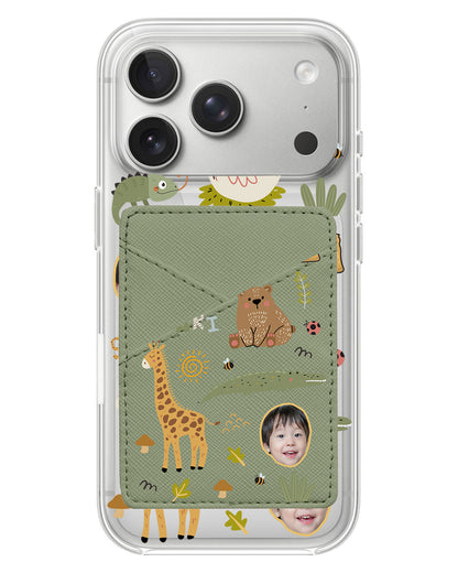 iPhone Phone Wallet Case - Face Grid Safari