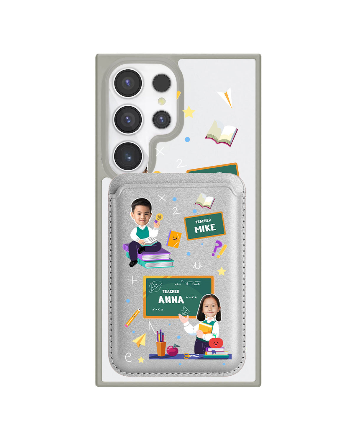Android Magnetic Wallet Case - Face Grid Dream Teacher