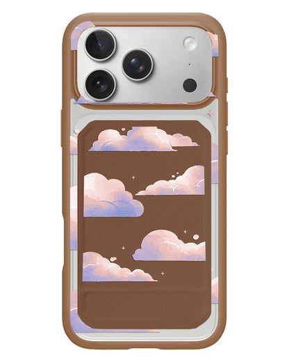 iPhone Magnetic Multifold Wallet - Pastel Clouds