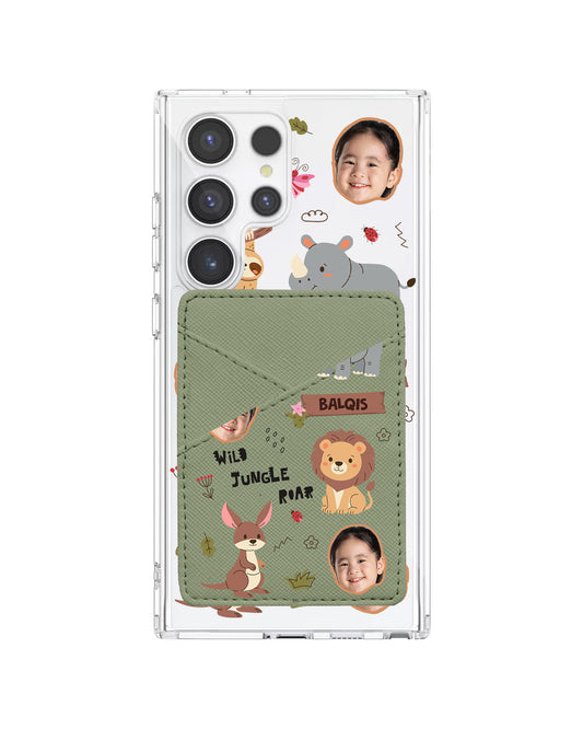 Android Phone Wallet Case - Face Grid Safari 3.0