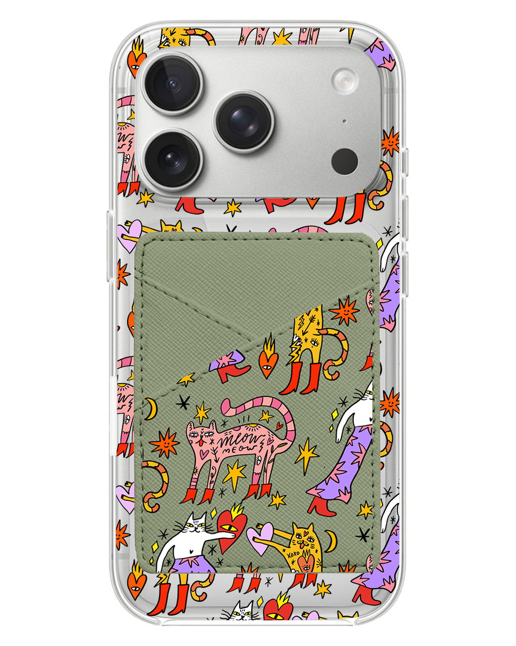 iPhone Phone Wallet Case - Meow