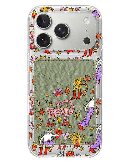 iPhone Phone Wallet Case - Meow