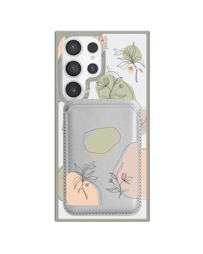 Android Magnetic Wallet Case - Sketchy Flower