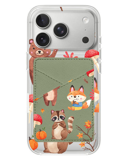 iPhone Phone Wallet Case - Autumn Animals
