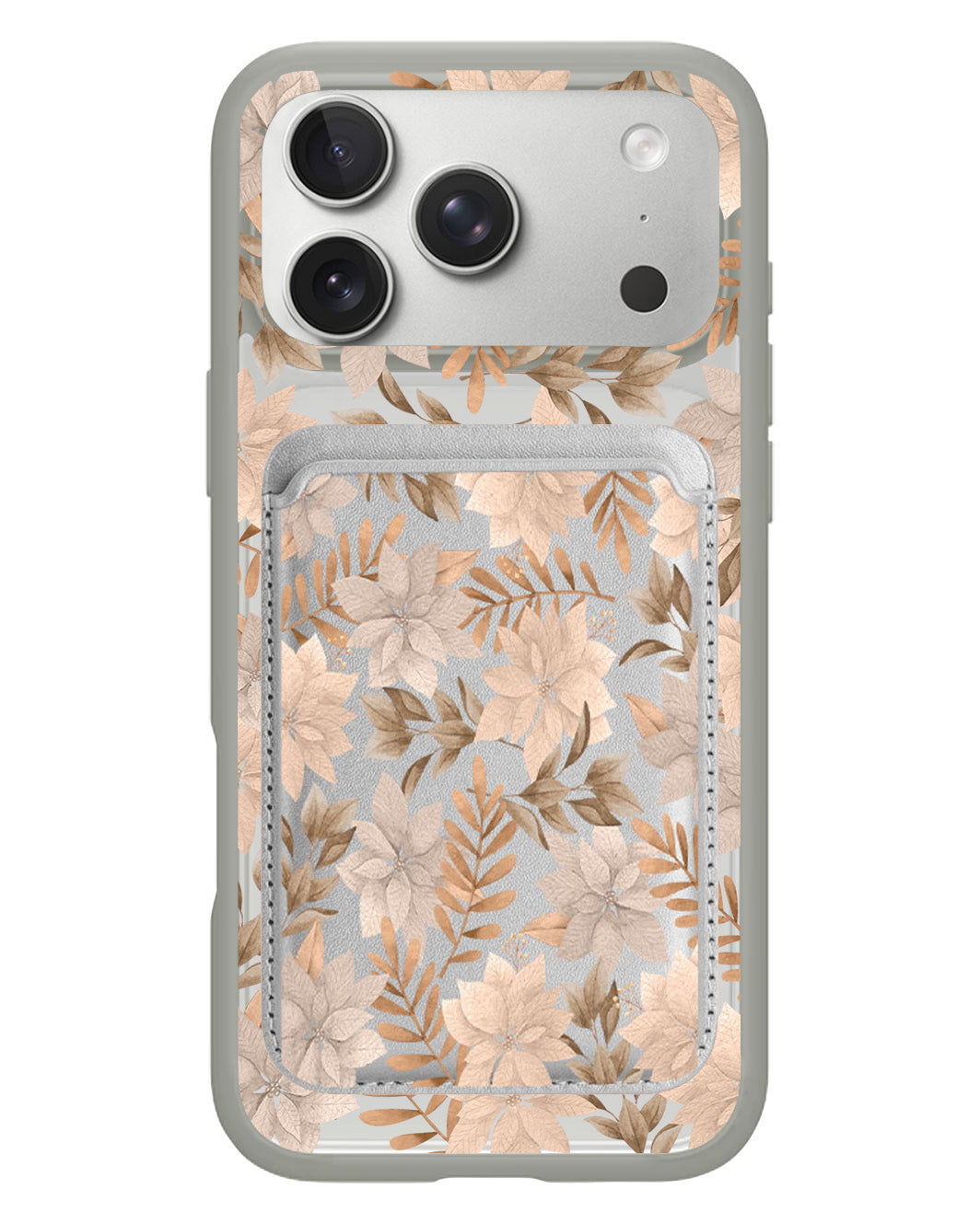 iPhone Magnetic Wallet Case - Rustic Lily