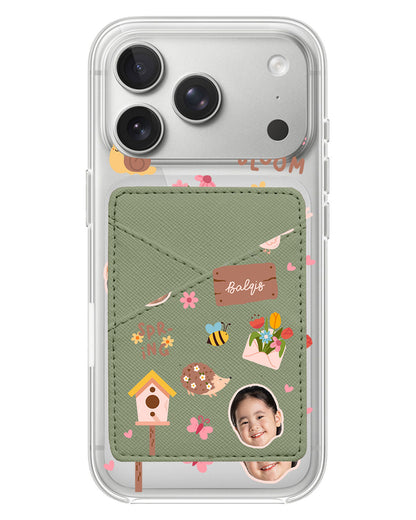 iPhone Phone Wallet Case - Face Grid Spring Bloom
