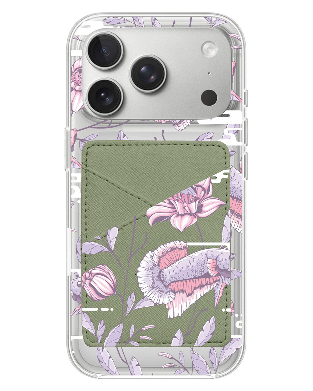 iPhone Phone Wallet Case - Fish & Floral 1.0