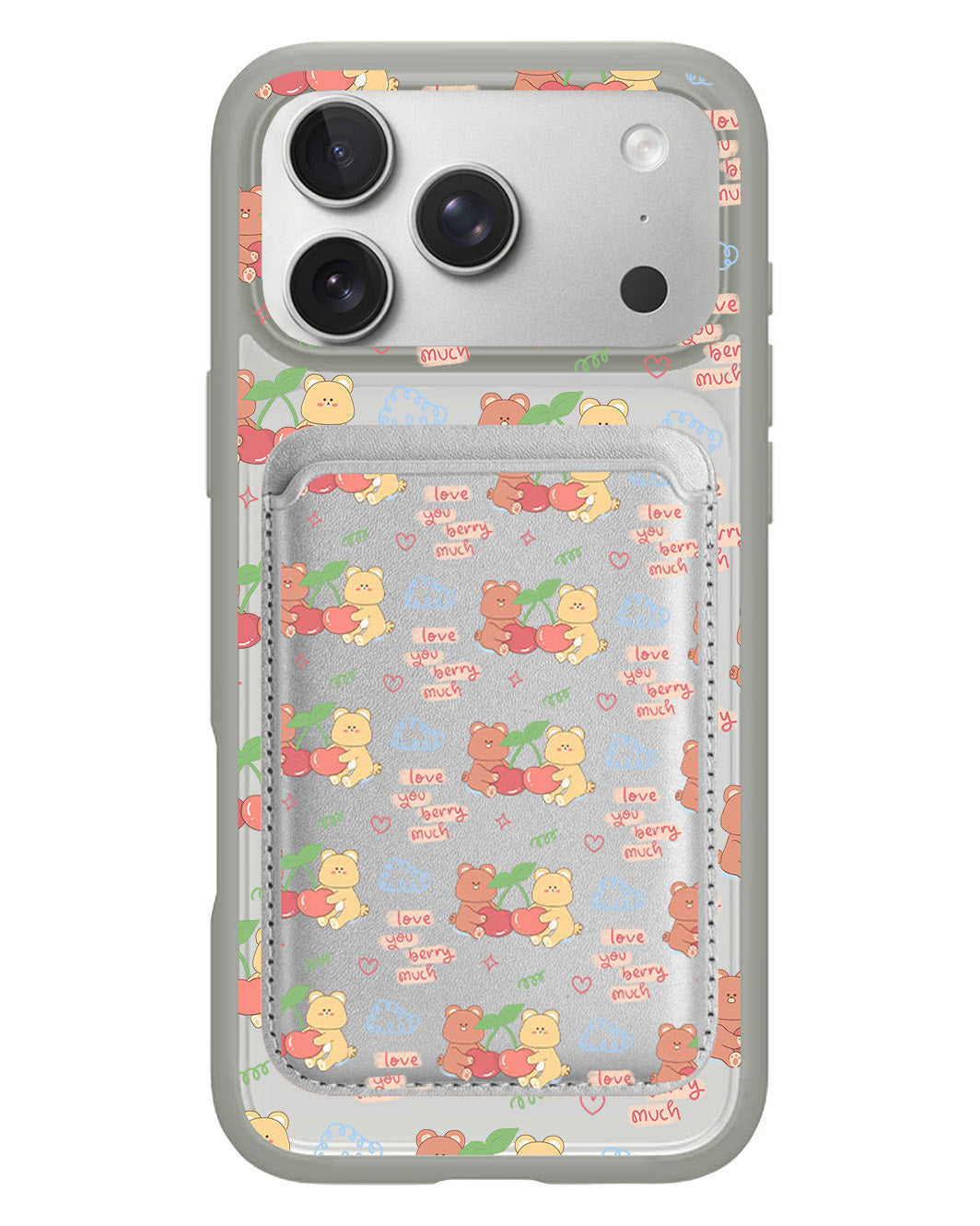 iPhone Magnetic Wallet Case - Cherry Bear