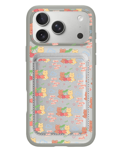 iPhone Magnetic Wallet Case - Cherry Bear