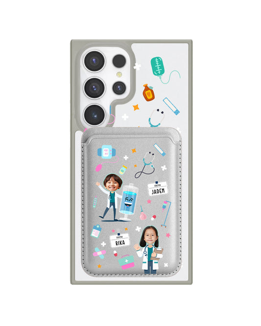 Android Magnetic Wallet Case - Face Grid Dream Doctor
