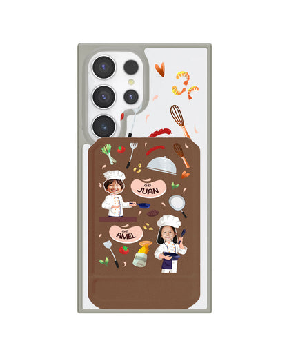 Android Magnetic Multifold Wallet - Face Grid Dream Chef