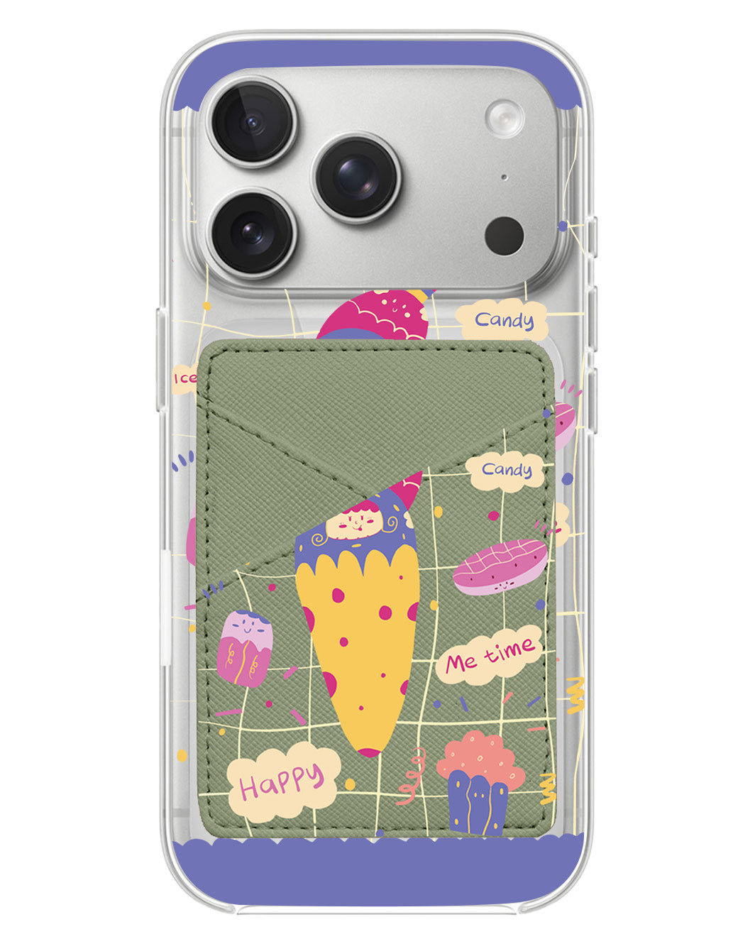 iPhone Phone Wallet Case - Candy Doodle