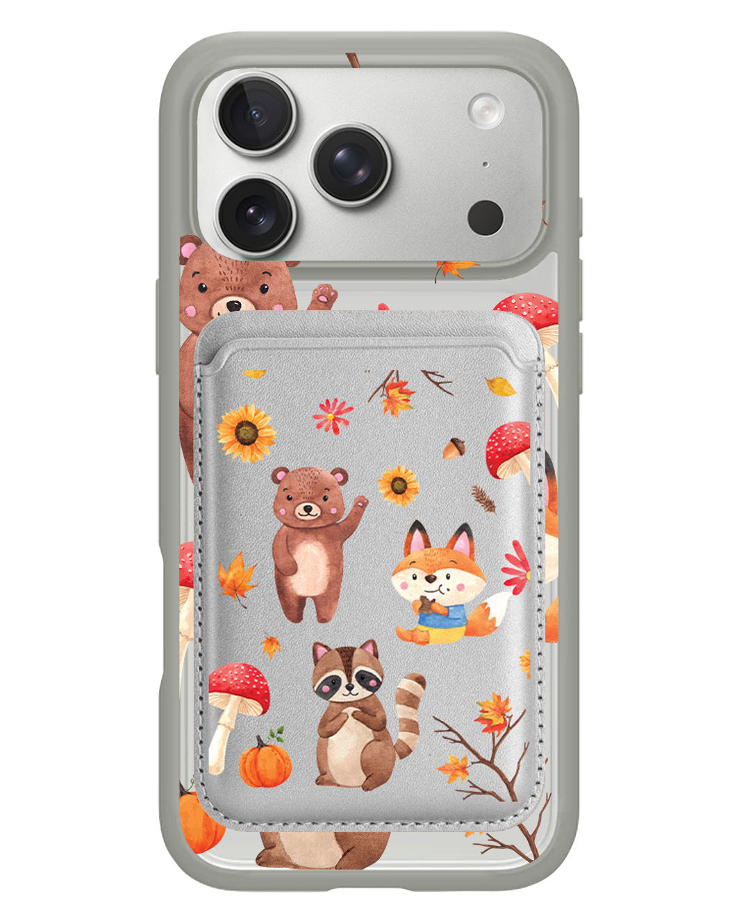 iPhone Magnetic Wallet Case - Autumn Animals