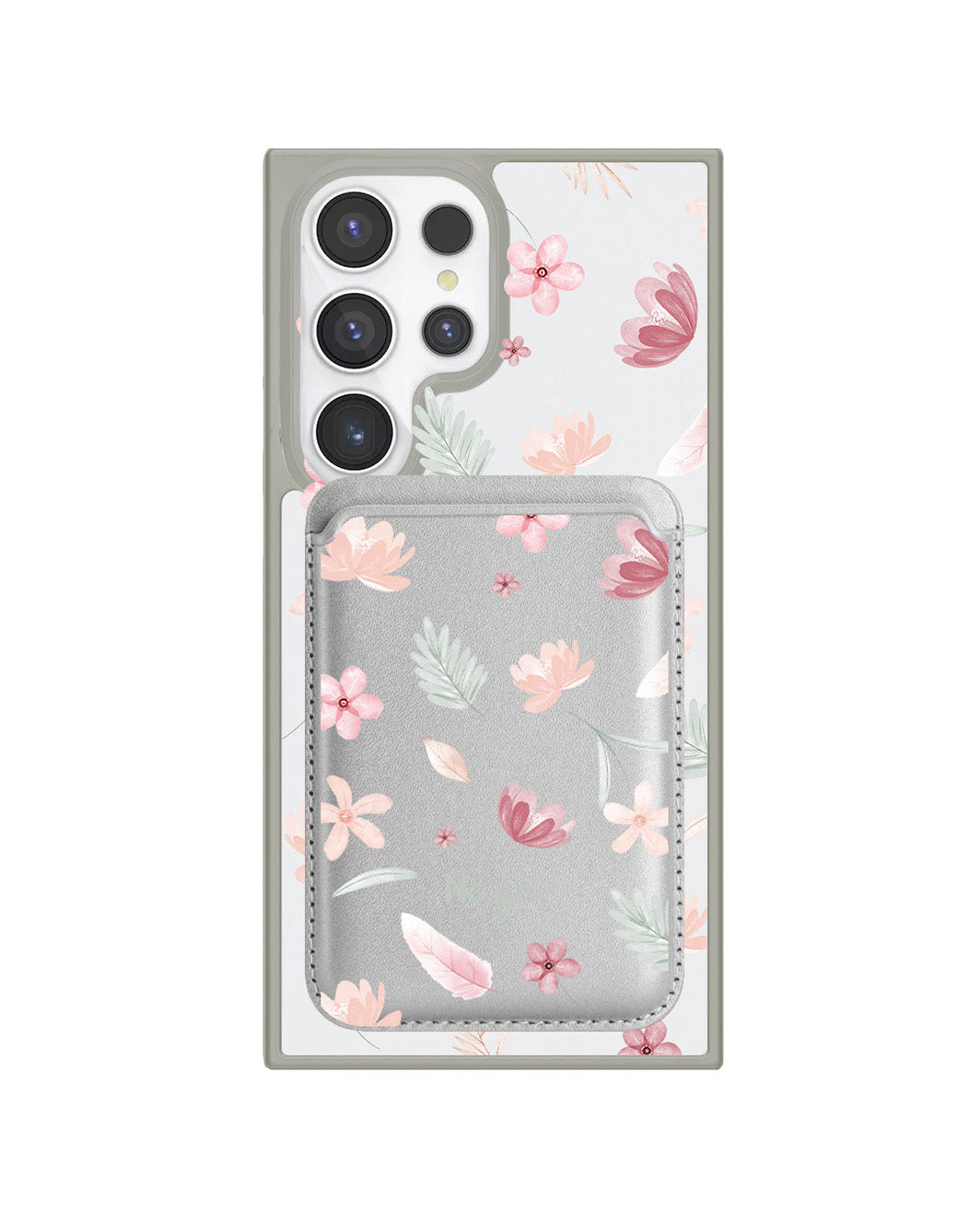 Android Magnetic Wallet Case - Wild Flower