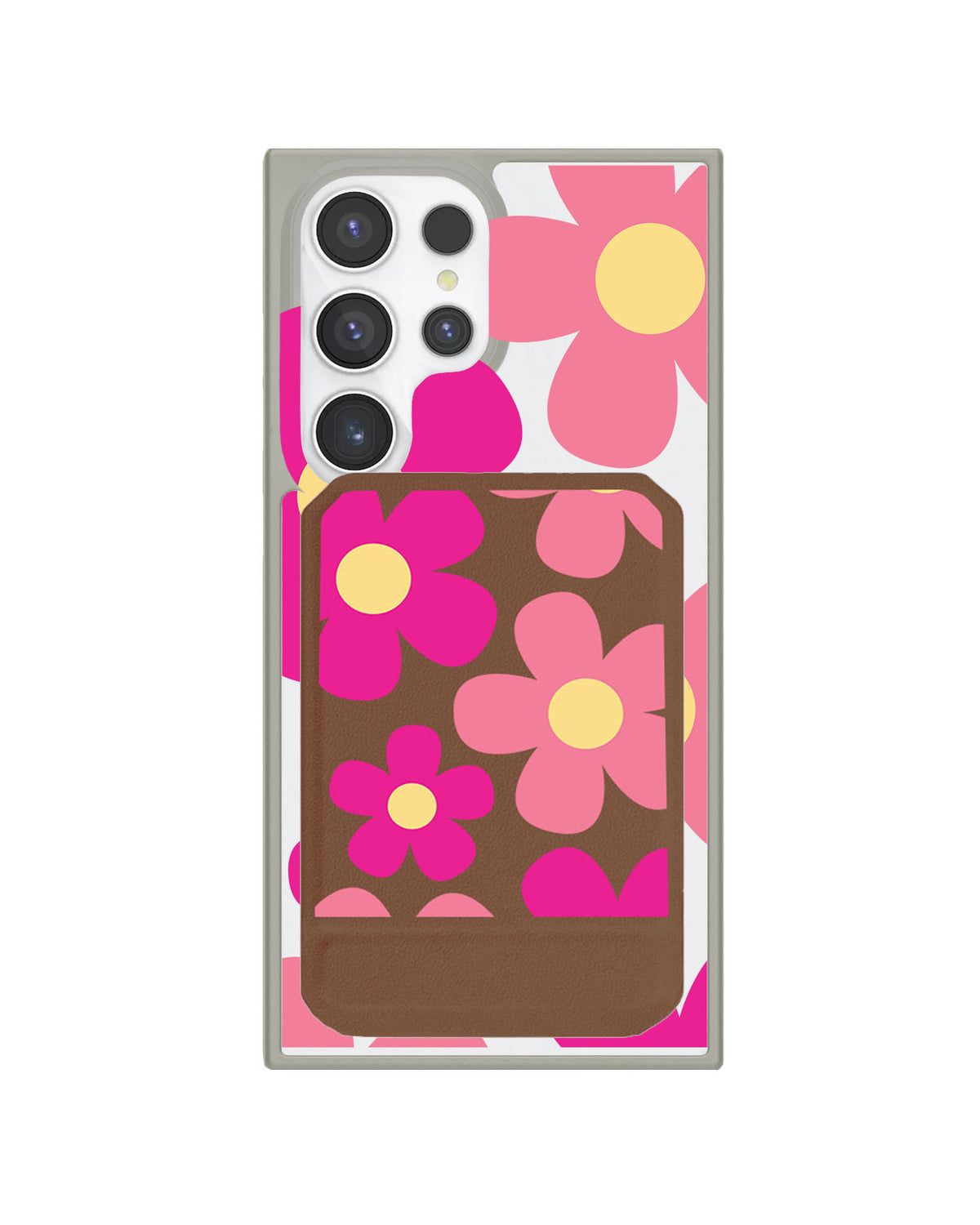 Android Magnetic Multifold Wallet - Daisy Delight
