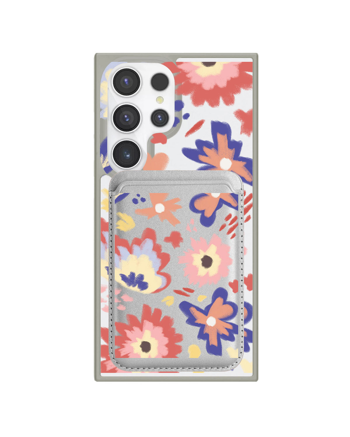 Android Magnetic Wallet Case - Flower Lovers