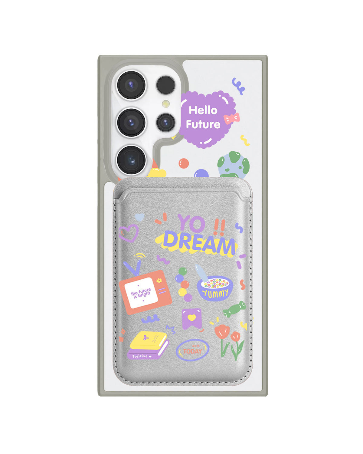 Android Magnetic Wallet Case - Hello Future