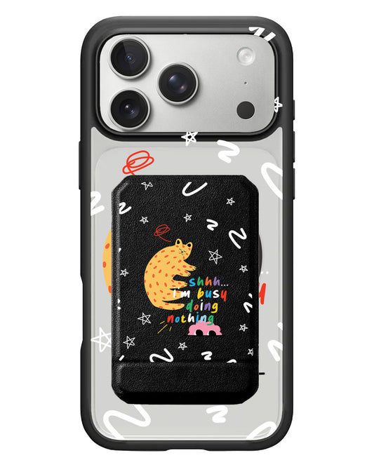 iPhone Magnetic Multifold Wallet - Busy Doing Nothing